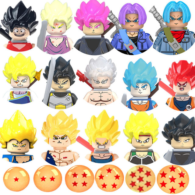 Blocos de construção de desenhos animados para crianças, mini figuras de  ação, anime, super sai, go, dragon ball z, assemble, brinquedos de montar,  presentes - AliExpress